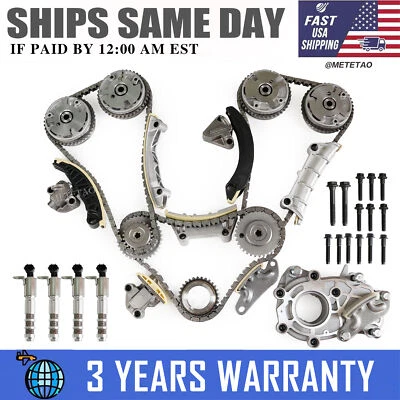 For Chevy GMC Acadia CADILLAC CTS 3.0 3.6L TIMING CHAIN KIT OIL PUMP w/ 4 VVT - Image 1 of 4