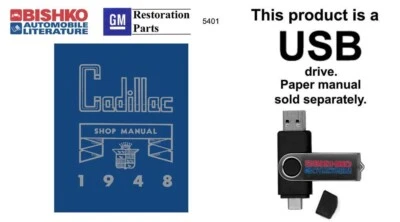 1948 Cadillac 60-62 75 Fleetwood Shop & Body Manual USB Engine Drivetrain Wiring - Imagem 1 de 3
