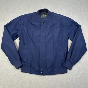 derby of san francisco jacket mens 38 blue lined bomber full zip long sleeve VTG - Picture 1 of 11