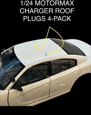 1/24 MOTORMAX DODGE CHARGER ROOF FILLER POLICE LED CUSTOM BUILD DIECAST 4-PACK - Image 1 of 3