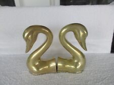 Vintage Pair of Solid Brass Duck Head  Book Ends~7.5" Tall ~5 POUNDS + 6 OUNCES!