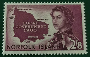 Norfolk Island: 1960 Formation of Local Government 2´8Sh´. (Collectible Stamp).
