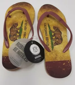 Robin Ruth Beach Sandals Flip Flops California Republic Size 6 - 7 Women's - Picture 1 of 4
