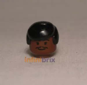 Lego Lando Calrissian Head + Hair piece from set 7754 for Star Wars Minifigure - Picture 1 of 1