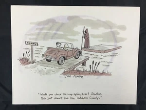 Original Editorial Cartoon Art By Joe Moore "Driving Directions" - Picture 1 of 2