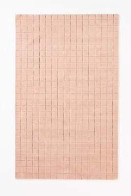 Elegante alfombra de lana rubor acolchada a mano patrón contorneado felpa moderna decoración del hogar Foto 1 de 2