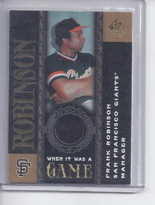 2007 SP Legendary Cuts When It Was A Game Frank Robinson Jersey Card  - Picture 1 of 2
