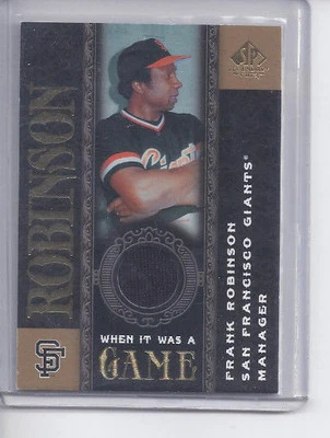 2007 SP Legendary Cuts When It Was A Game Frank Robinson Jersey Card  - Image 1 of 2