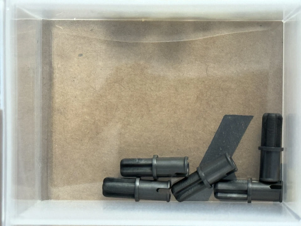 LEGO Parts - Pearl Dark Gray Technic, Axle 1L with Pin - No 3749 - QTY 5 - Image 1 of 1