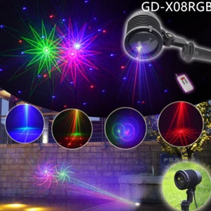 Remote RGB Full Color Waterproof Outdoor Christmas Decor Laser Stage Light DJ Yc - Picture 1 of 10