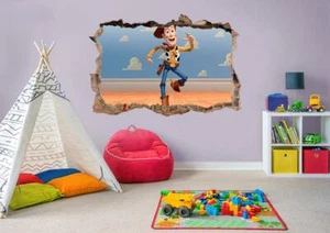 Toy Story Woody 3D Smashed Wall Sticker Decal Home Decor Art Mural Kids J1008 - Picture 1 of 1