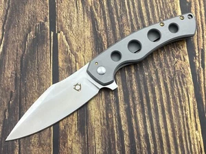 Sixleaf Folding Knife 8Cr13Mov Blade Steel Handle Pocket Knife SL-54 - Picture 1 of 11