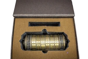 Da Vinci Code Mini cylinder puzzle Cryptex Lock Safe Lightly Used - Picture 1 of 14