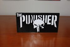 Punisher 3D printed Comic Logo Art - Rectangle Base
