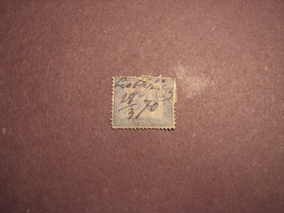 German Stamp Scott# 13 Numeral Pen Cancel 1872 L49 - Image 1 of 2