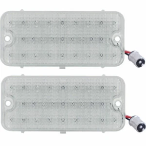 (2) Luz LED de estacionamiento - Lente transparente con LED ámbar, par, se adapta a camioneta Chevy 1967-1968 - Imagen 1 de 1