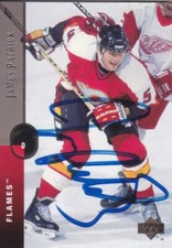 James Patrick Autograph 1994-95 Upper Deck Calgary Flames Card