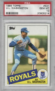 1985 Topps #431 U.L. WASHTINGTON PSA 10 ROYALS POP 11 - Bild 1 von 2