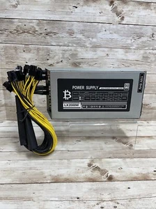 2000W ETH BTC Mining Netzteil 2HE Single Channel Miner PSU mit 10xPCI 6 Pin - Bild 1 von 9