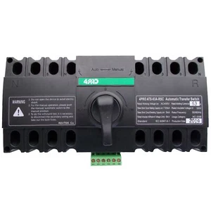 Interruptor de cambio automático 4PRO ATS-63A-4P-RSC 230V 50-60Hz, 1-3 fases, 3 pos. - Imagen 1 de 6