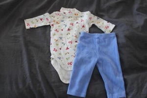 Gymboree Niños 2 piezas Pantalones Traje Body Traje Talla 3-6 meses Sombreros de Invierno Azul - Imagen 1 de 4