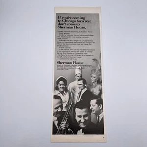 Sherman House Chicago 1968 Vintage Print Ad 5"x13.5" College Inn Scuttlebutt - Picture 1 of 4