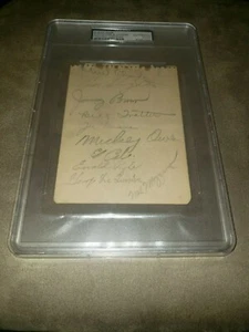 1939 St Louis Browns autographed page Enos Slaughter, Mickey Owen-Rare Autos Psa - Picture 1 of 9