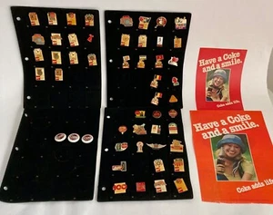 Lote 51 prendedores olímpicos de Coca-Cola de Estados Unidos y anuncio de revista de Coca-Cola vintage - Imagen 1 de 10