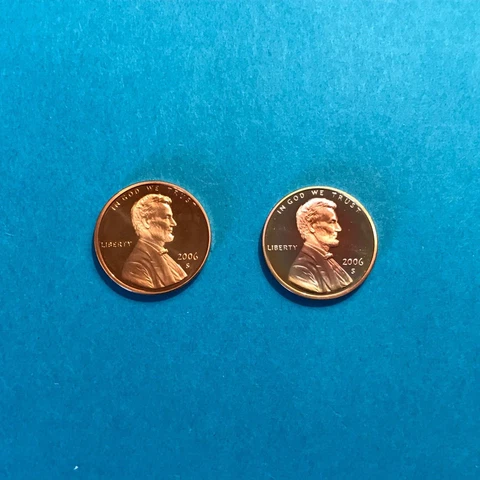 2006 S Proof Lincoln Cent    FREE SHIP    2 Coins-Sale-SEE PICS 1&2 Cover