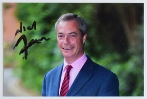 Nigel Farage Signed Autograph 6x4 photo Reform Party Brexit AFTAL Slight Smudge - Picture 1 of 5