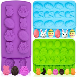 6PCS Easter Jello Egg Bunny Silicone Chocolate Candy Mold Shaped Silicone Easter - Picture 1 of 7