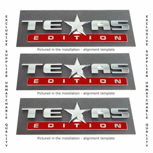 3PC 3D TEXAS EDITION EMBLEM RED CHEVY SILVERADO SIERRA TRUCK UNIVERSAL - Bild 1 von 6