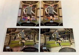 2023-24 Select FIFA Soccer Dusan Vlahovic Lot 4 Mezzanine Silver Field Level - Picture 1 of 4