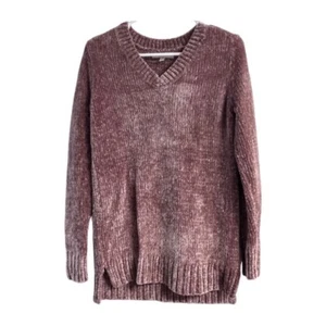 ORVIS Womens Small Chenille Pullover Sweater V-Neck Pink Rose Soft Fluffy - Imagen 1 de 9