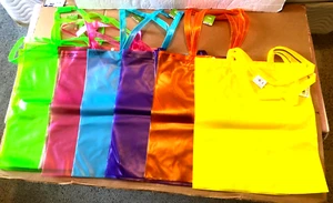 Vinyl Tote Oriental Trading Co Tote Snap Top `16" x 14.5" Handle 23" NWT 6 Color - Picture 1 of 13