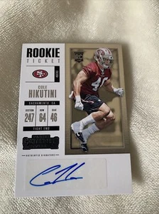 2017 Panini Contenders - COLE HIKUTINI (RC) - Rookie Ticket AUTO - Picture 1 of 2