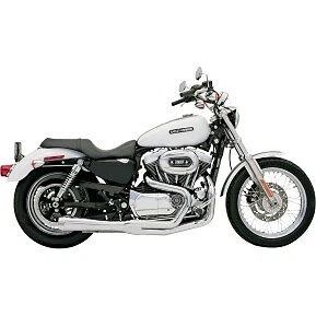 Bassani Chrome Short Upswept 2:1 Exhaust System for Harley Sportster 04-13 XL - Image 1 of 1