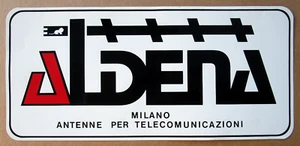 MAXI ADESIVO/STICKER "ALDENA - ANTENNE PER TELECOMUNICAZIONI" - Anni 80 - Rarità - Picture 1 of 1