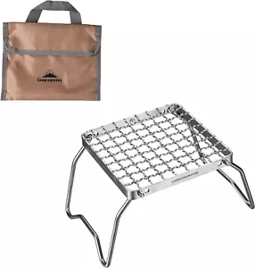 Campingmoon Portable Camping Grill 304 Stainless Steel Campfire Grill Grate Fold - Picture 1 of 12