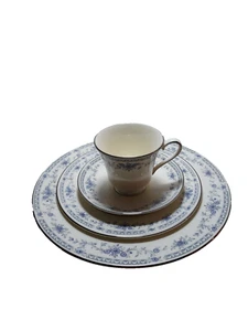 Minton Bellemeade  Bone China Platinum Trim 4-pc. Place Setting    (12 Set Avai) - Picture 1 of 12