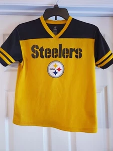 NFL Pittsburgh Steelers Boys Large 10/12 Football Jersey Gold Yellow - Picture 1 of 4