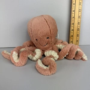 Jellycat London Odell Oktopus kleines Plüschtier Stofftier rosa weiß - Bild 1 von 5