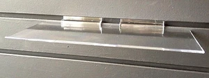 Slatwall Shelf 4" Deep x 10" Long Crystal Clear Injection Molded Lot of 3 - Picture 1 of 2