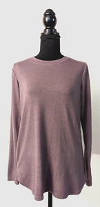New Matty M sz XS Long Sleeve Crew Neck Tunic Top plum purple 4403 - Picture 1 of 4