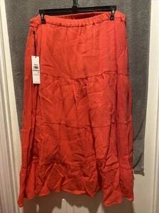 Calvin Klein Red Asymmetrical Midi Skirt - 1X - NWT $89.50 - Bild 1 von 3