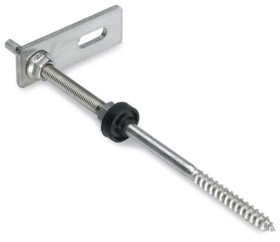 STAFFA INOX PANNELLI SOLARI VITE DOPPIA FILETTATURA M12 X 300 MM TETTO A COPPI - Imagen 1 de 3