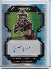 2023 Panini Prizm Draft Picks 2022 Hyper Prizm McKenzie Milton Auto FLORIDA ST.