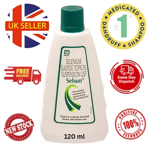 Selsun Suspension Anti Dandruff Shampoo Control Flaking Scaling & Itching 120 ml - Picture 1 of 7