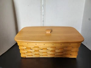 Longaberger 1999 Vanity or Desk Orangizer Basket Set Divided Protectors - Picture 1 of 6