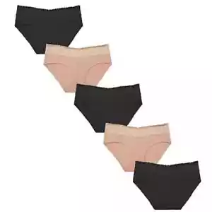 Warners Women’s 5-Pack No Pinching No Problems Lace Waistband Hipster Size XL - Picture 1 of 6